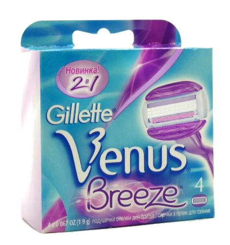 Сменные кассеты для бритья gillette venus breeze 4 шт