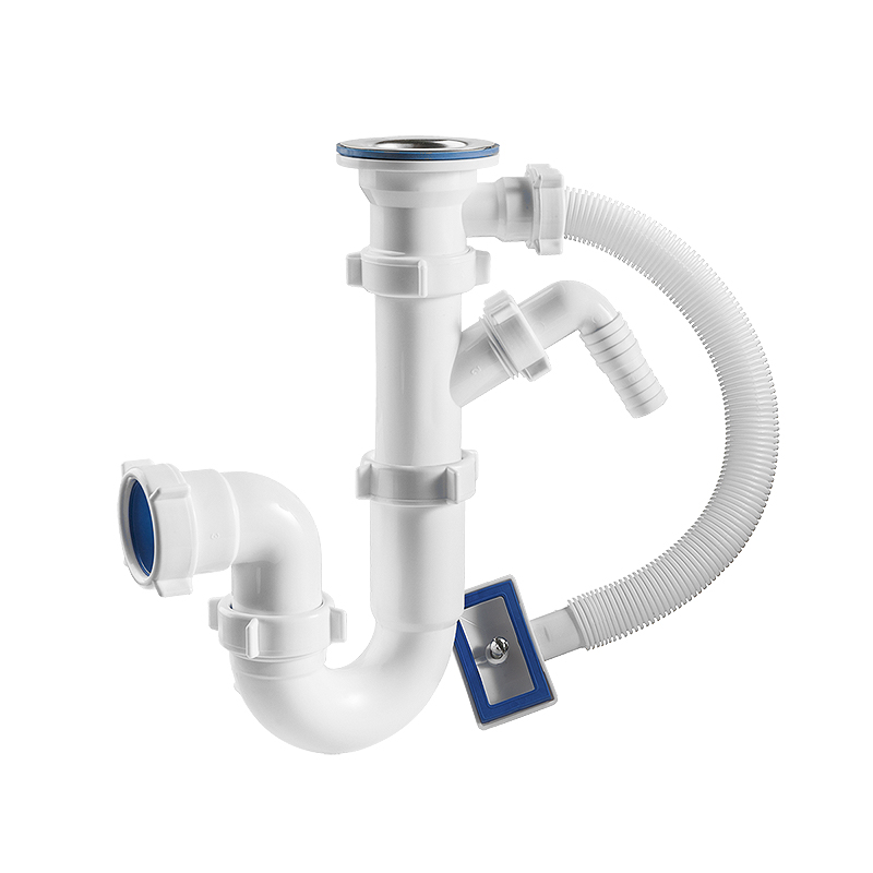 S-41054 Сифон прямоточный 1 1/2\"х40, с одним отводом и переливом