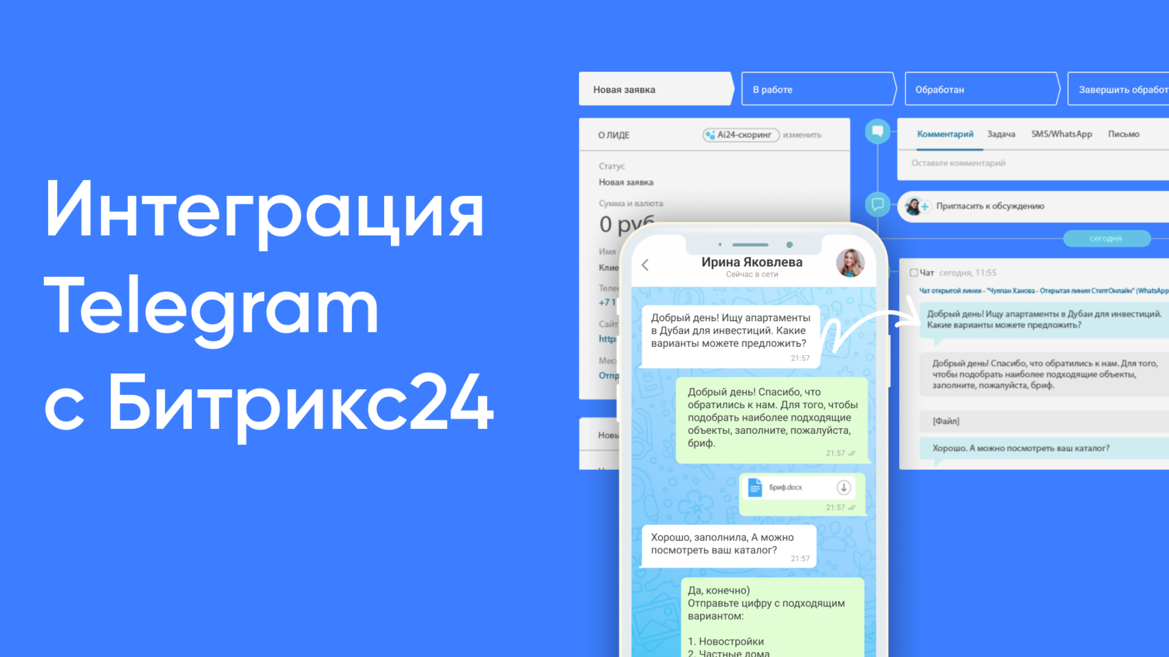 Telegram integration. Интеграция интерфейсов.