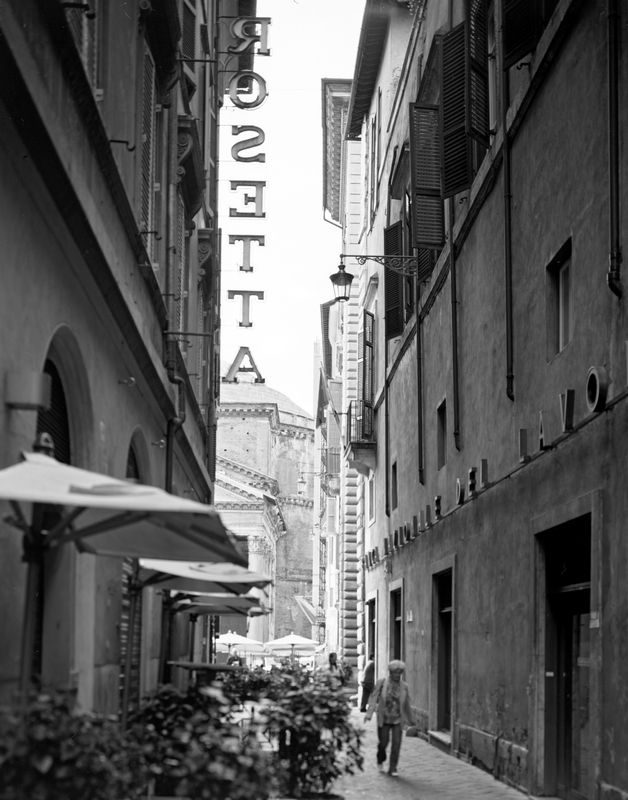Via della Rosetta. Rome. 2006. BW Negative 4×5 inch.