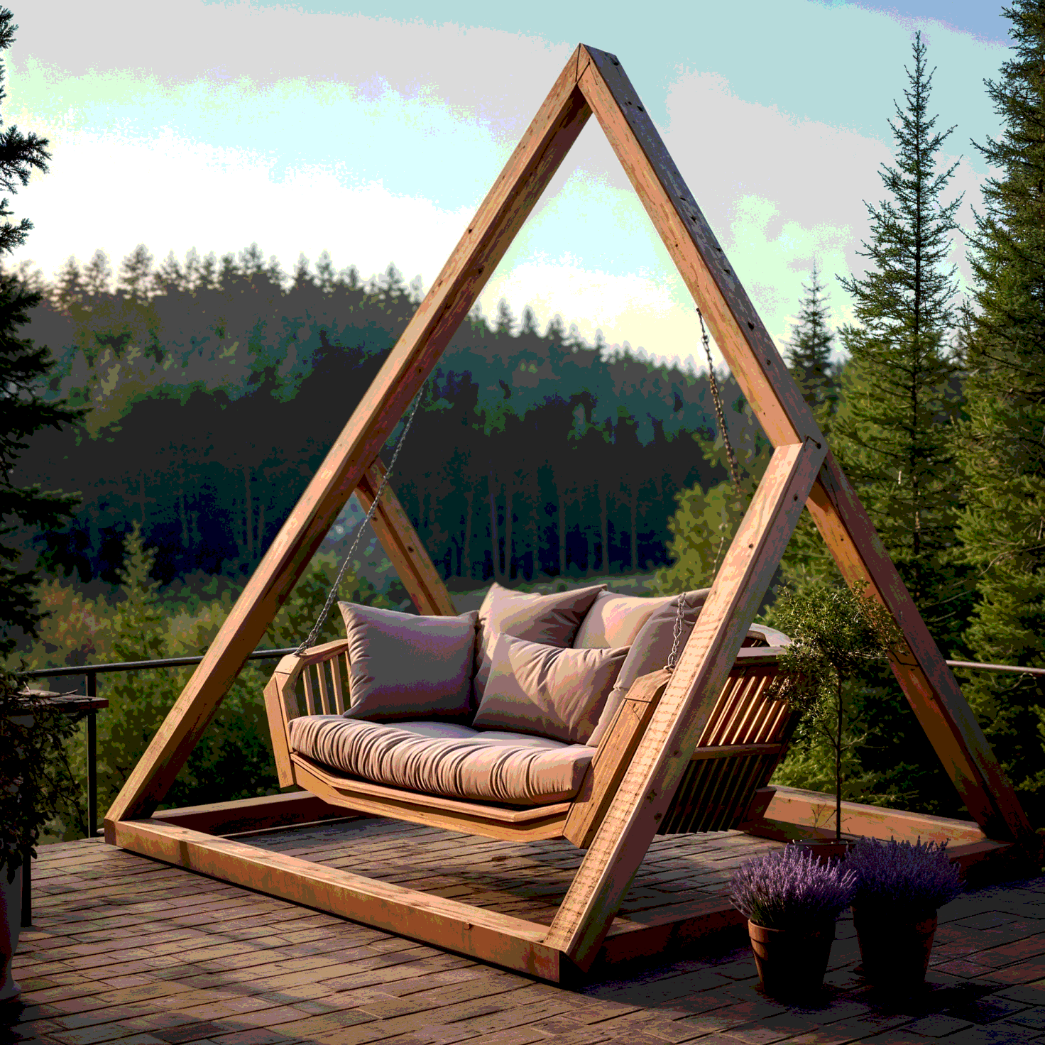 Качели деревянные классические