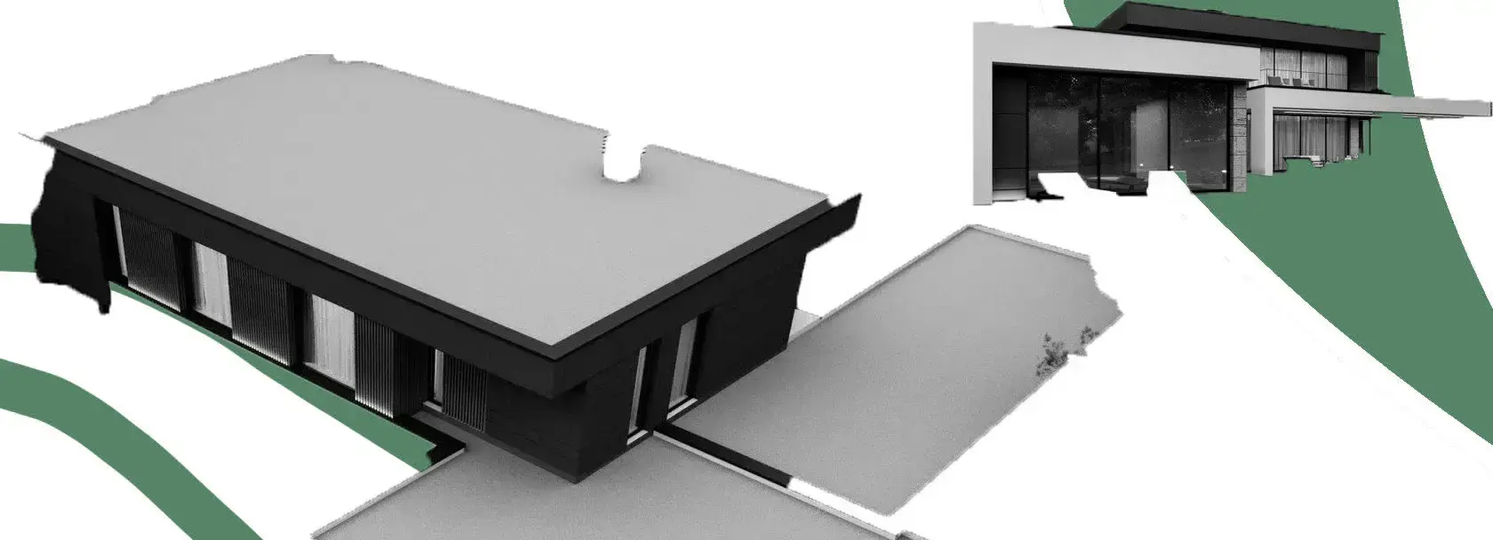 плоская крыша дома