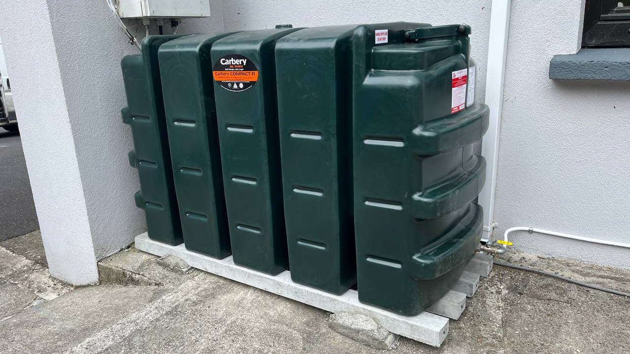 single skin or bunded oil tank installed