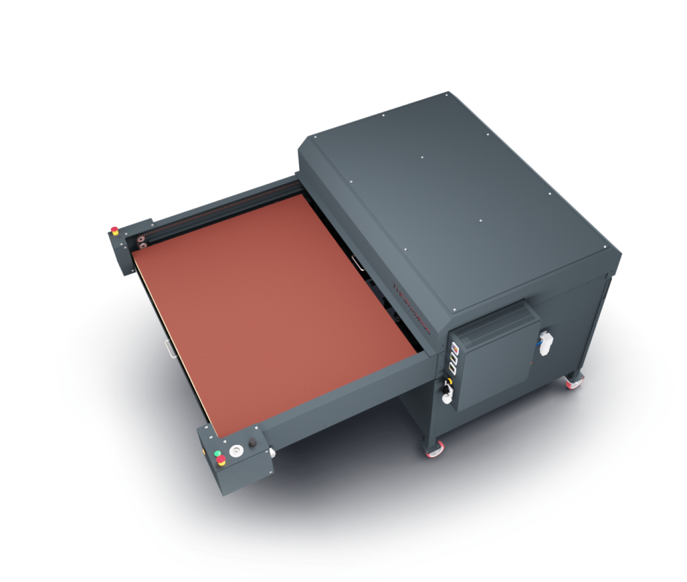 Промышленные широкоформатные термопрессы THOR находят свое применение в производстве одежды, еталлопрофиля, декораций и фильтров