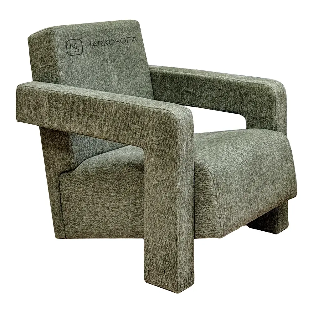 Реплика кресла Urtech Cassina на заказ от компании Марко Софа в зеленой рогожке