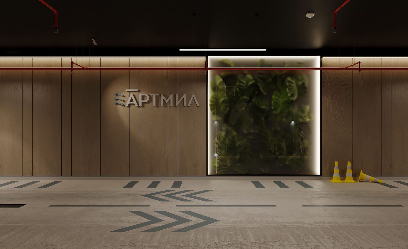 Дизайн-проект паркинга ЖК Артмил, в Ханты-Мансийске
