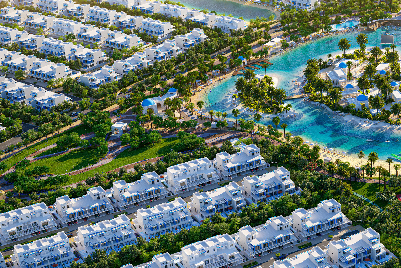 Damac lagoons. DAMAC Lagoons Dubai. Виллы DAMAC Lagoons. Проект Лагуна в Дубае.