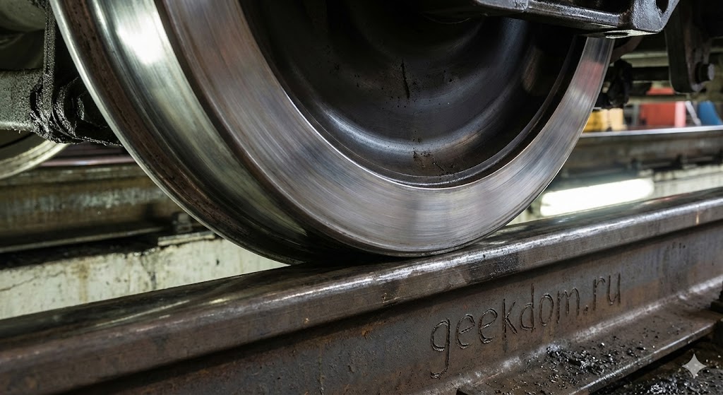 День машиниста в России колесная пара локомотива на рельсах