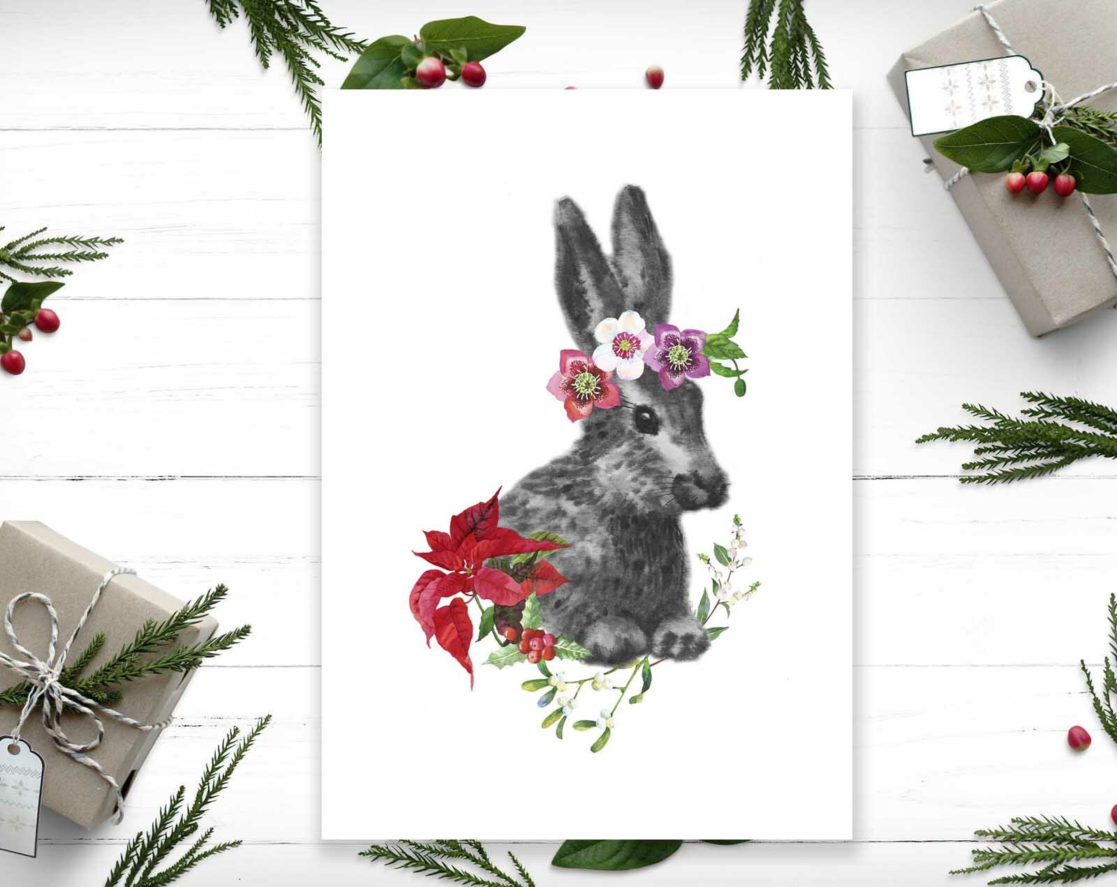 Авторский постер Черный кролик