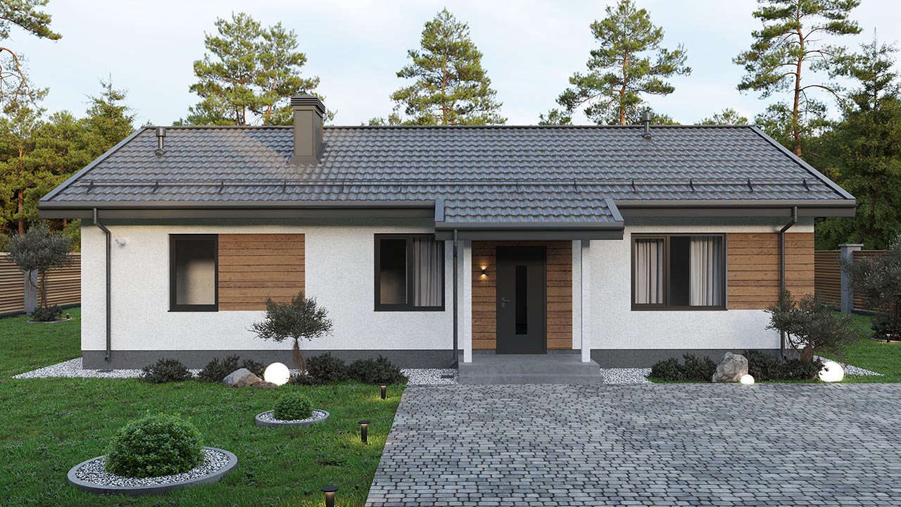 Проект одноэтажного дома ART HOUSE 105, 105 м²