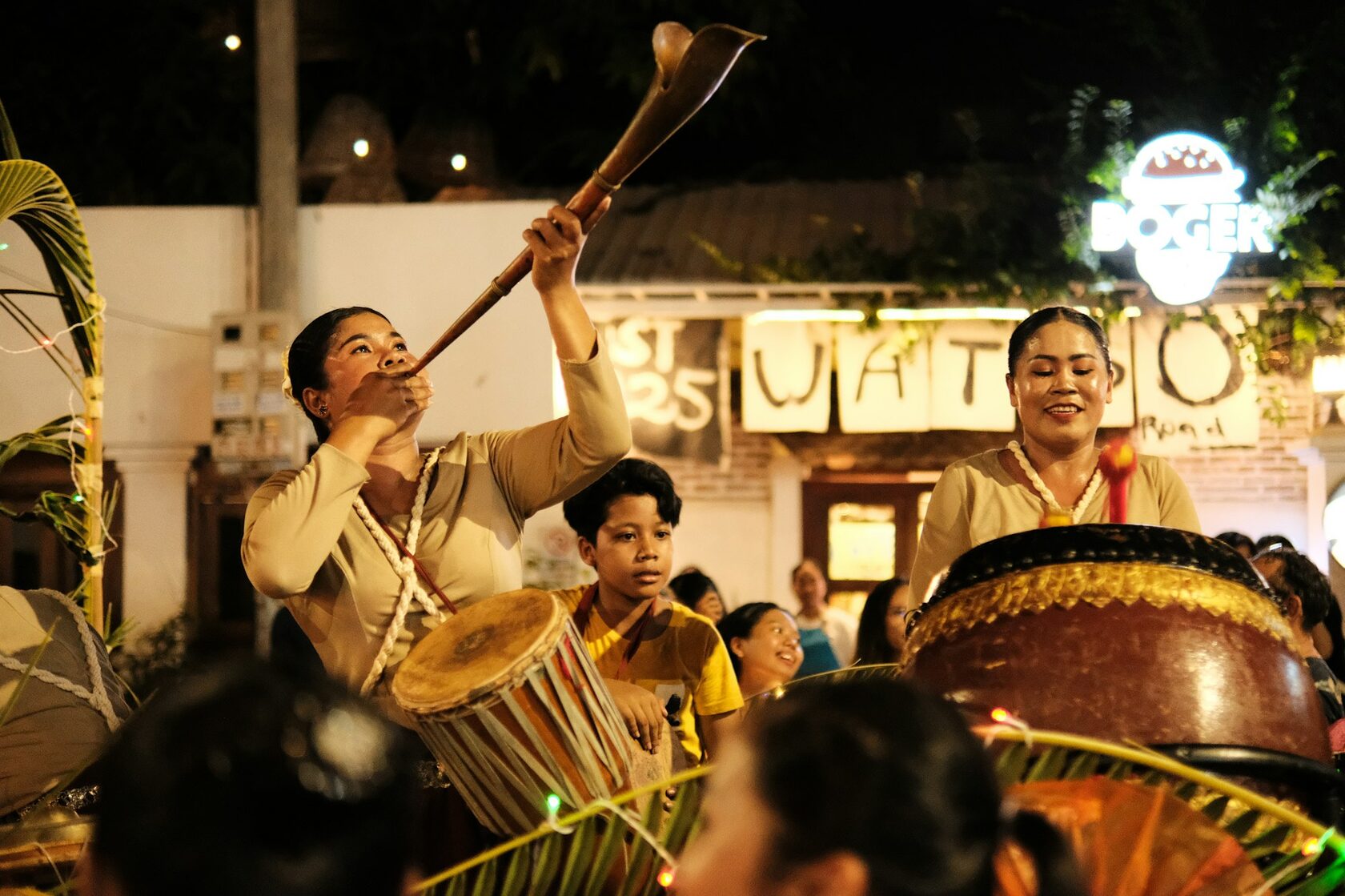 Village dinner with traditional Khmer musicians