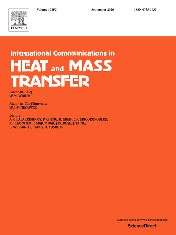 Обложка журнала «International Communications in Heat and Mass Transfer»