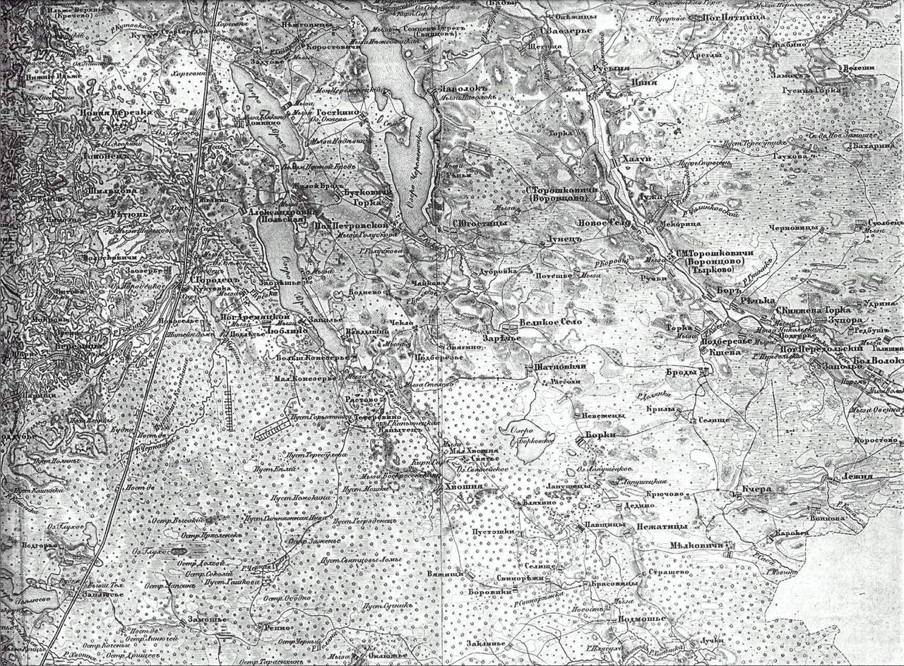 Карта псковской области старая подробная с деревнями