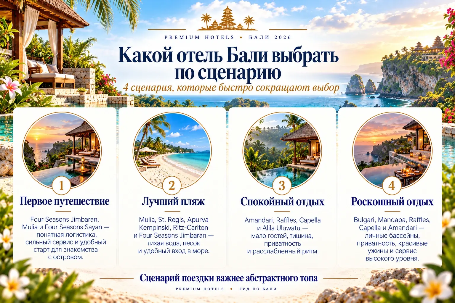 Какой отель Бали выбрать по сценарию поездки