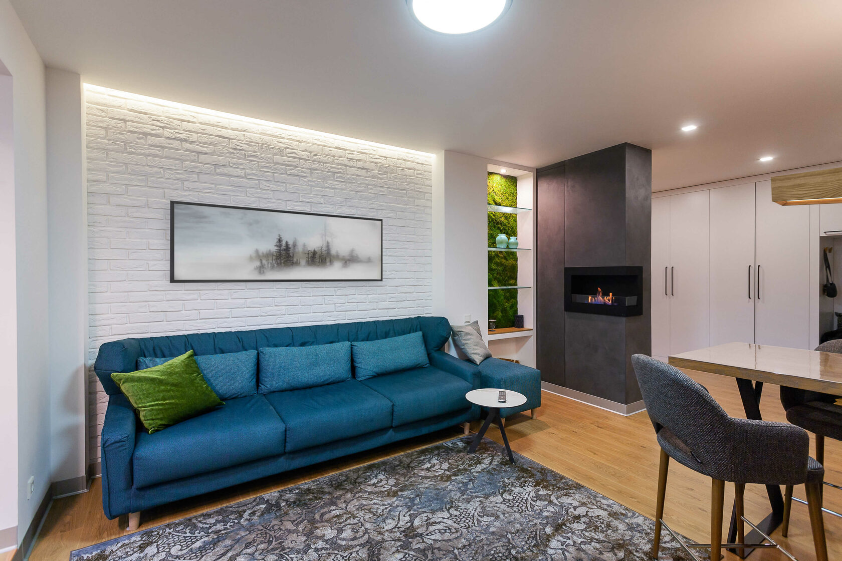 Железнодорожный - Дизайн интерьера гостиная диван, стол, стул