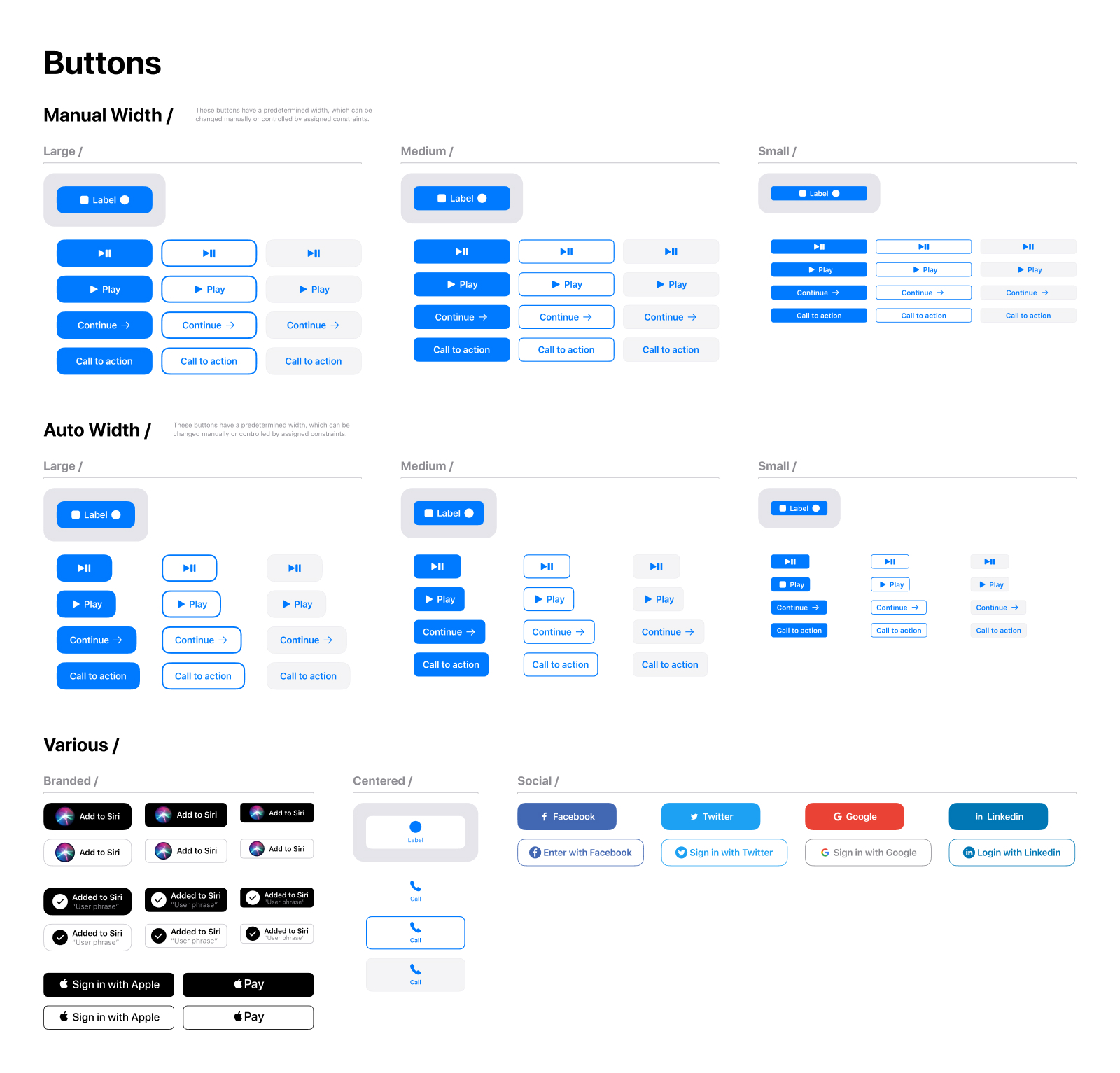 iOS design system for Figma - UI kit with components