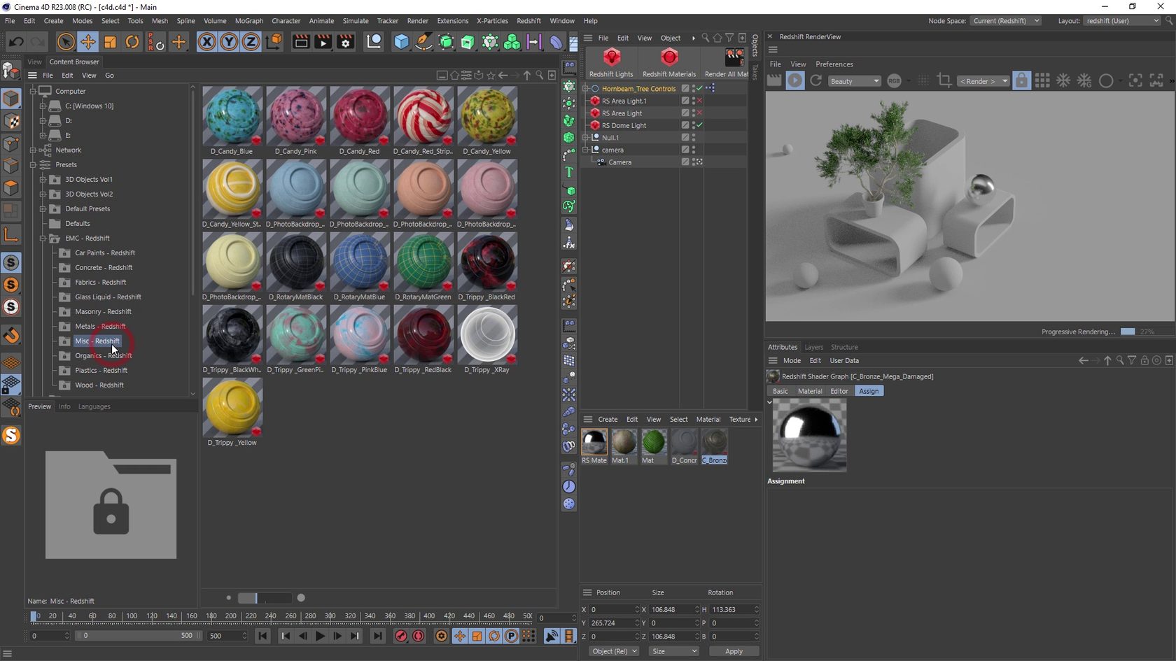 Redshift Cinema 4d. Perfum Redshift Cinema 4d.