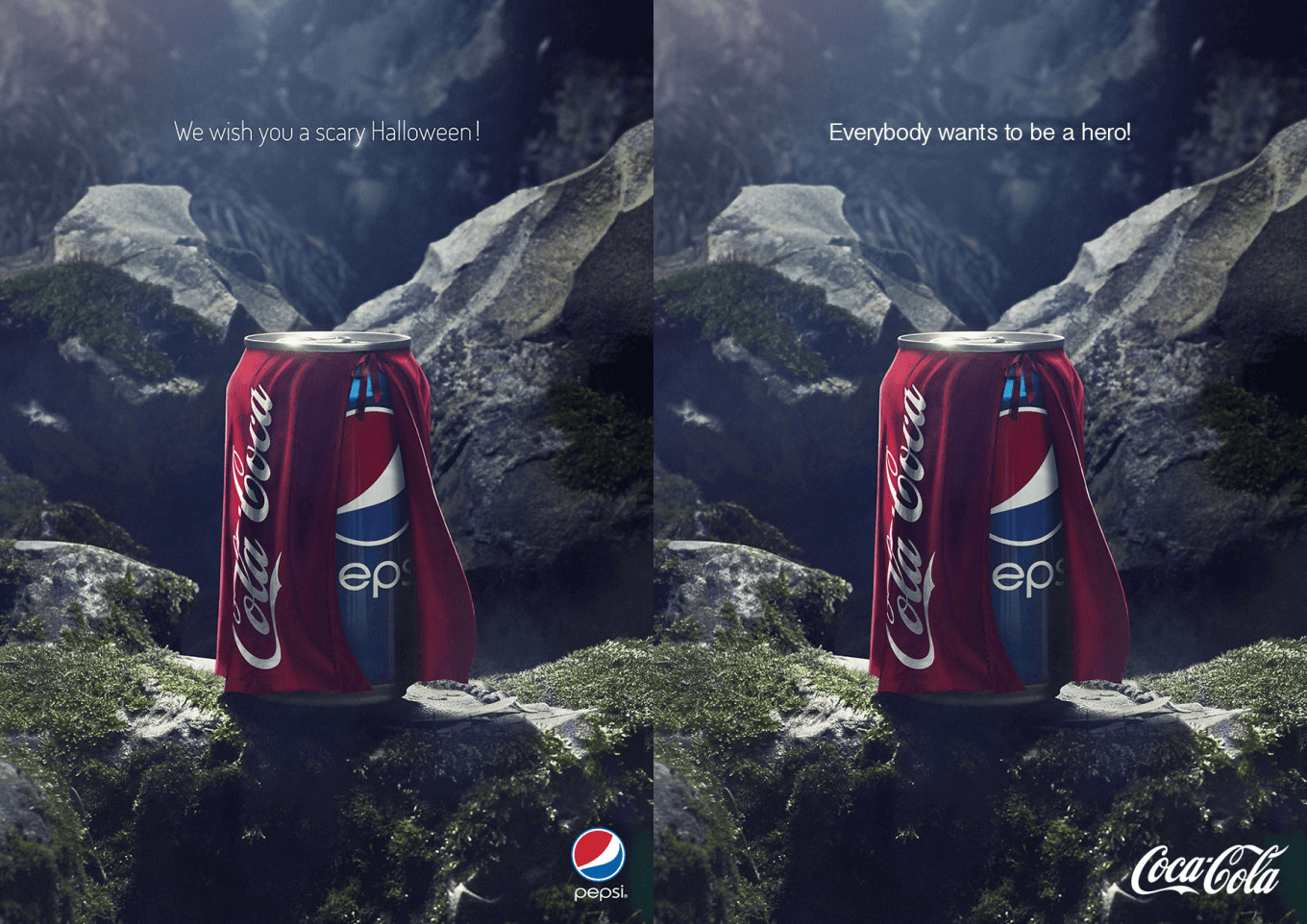 Креативная Реклама газировки Coca-Cola vs Pepsi