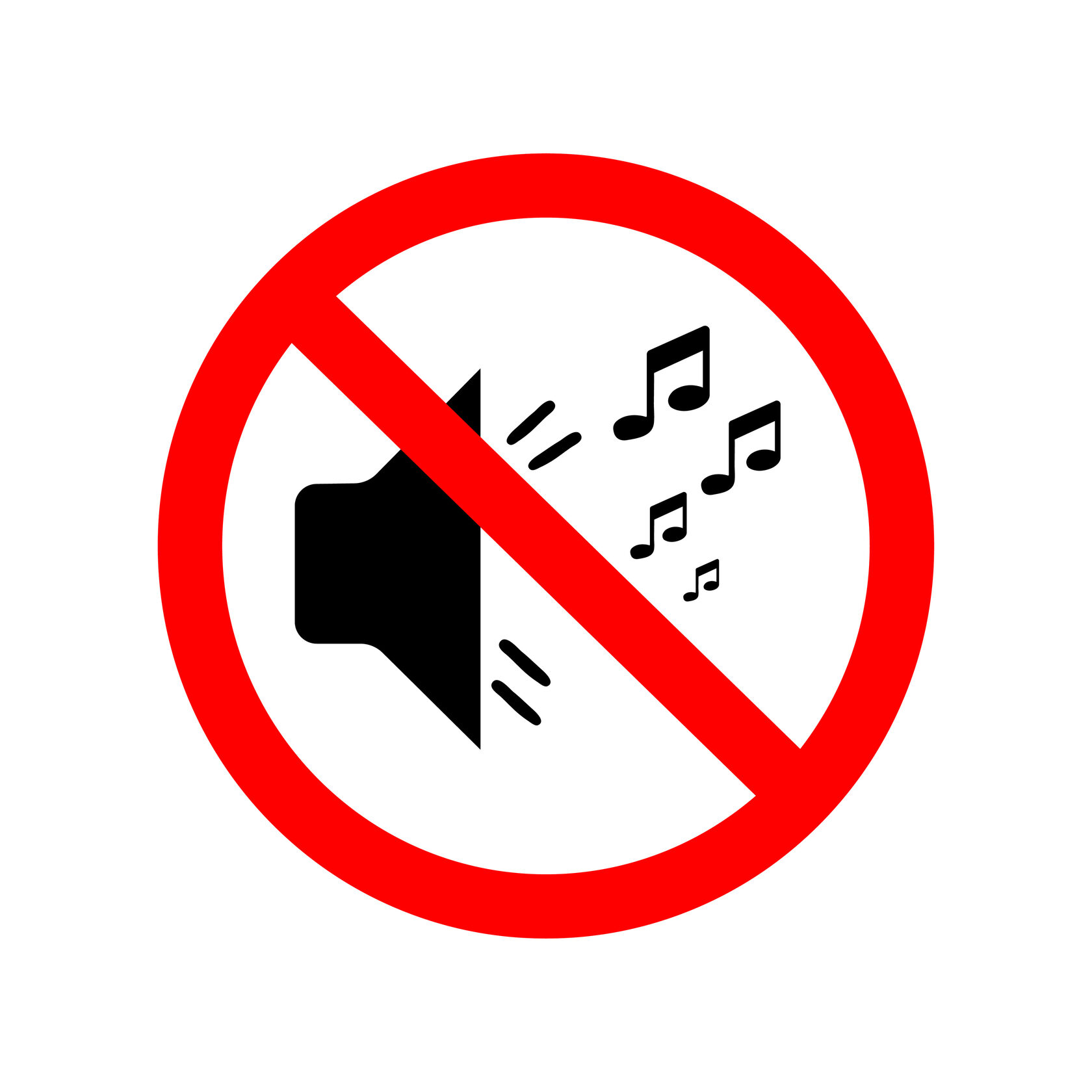 Запрещающие знаки не шуметь