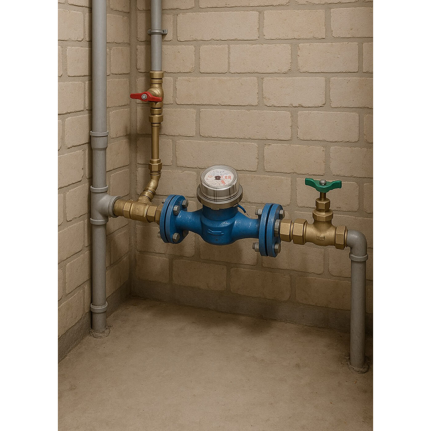 Водомерный узел для систем водоснабжения