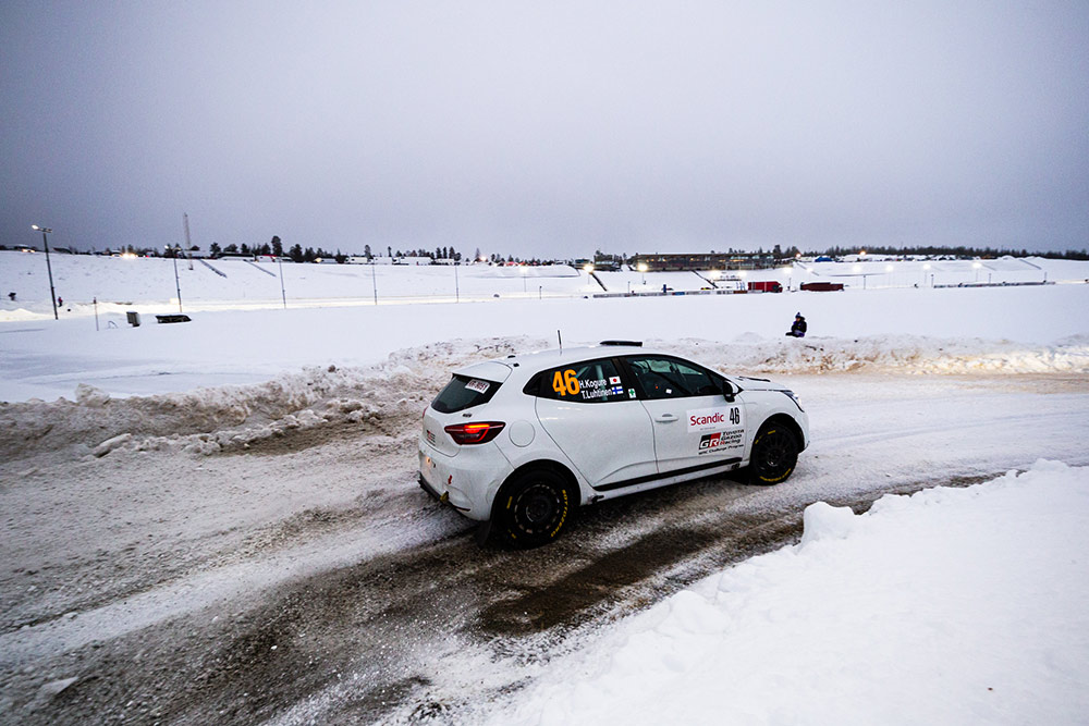 Хикару Когуре и Топи Лухтинен, Renault Clio Rally4, Arctic Lapland Rally 2023