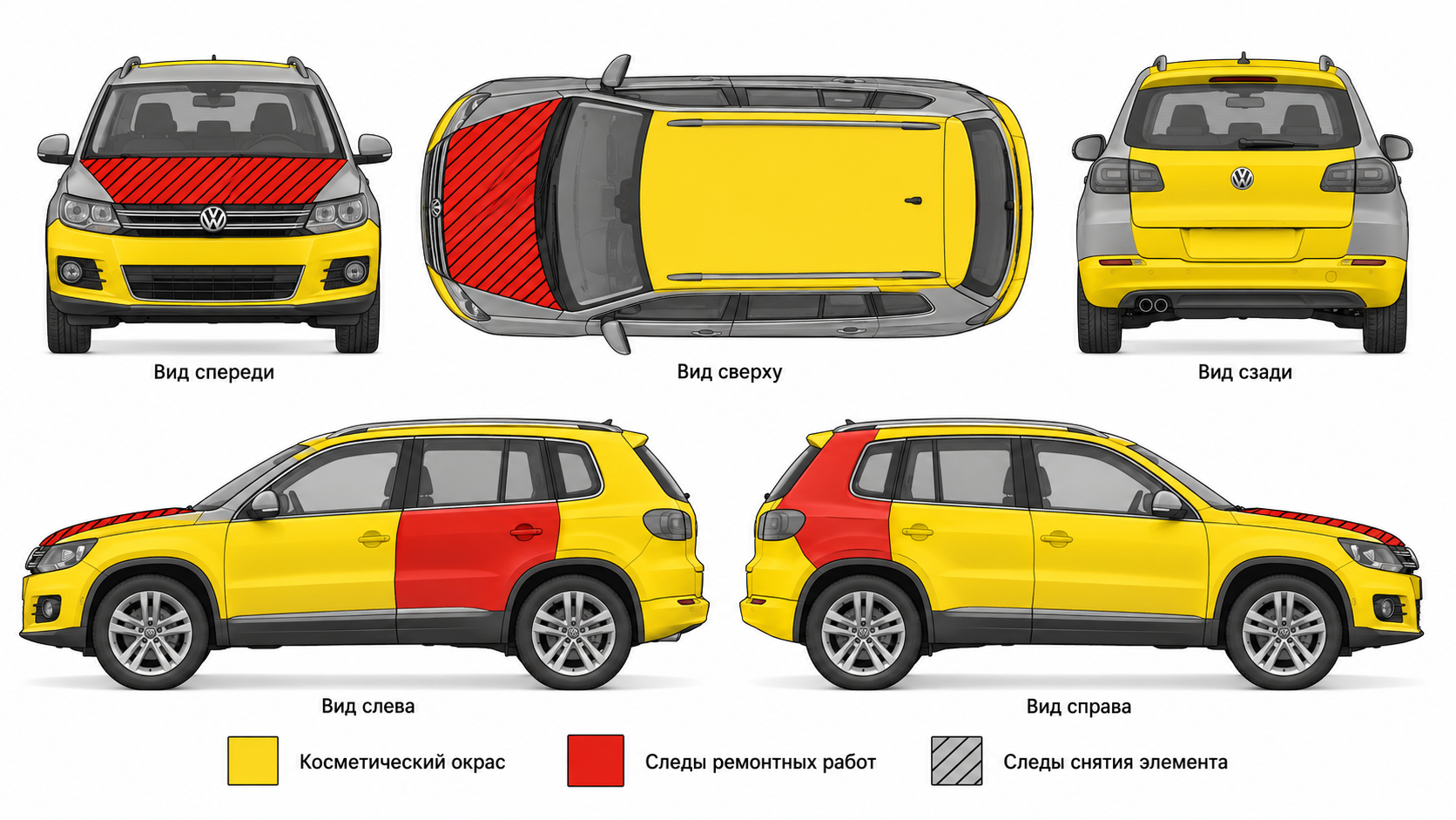 Карта ЛКП Volkswagen Tiguan