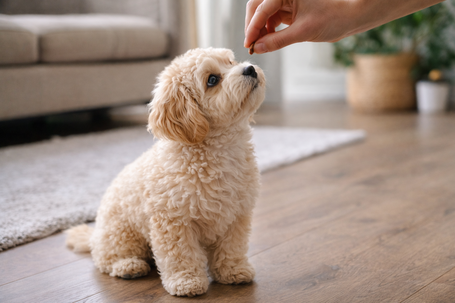 Отработка команды "Сидеть!"