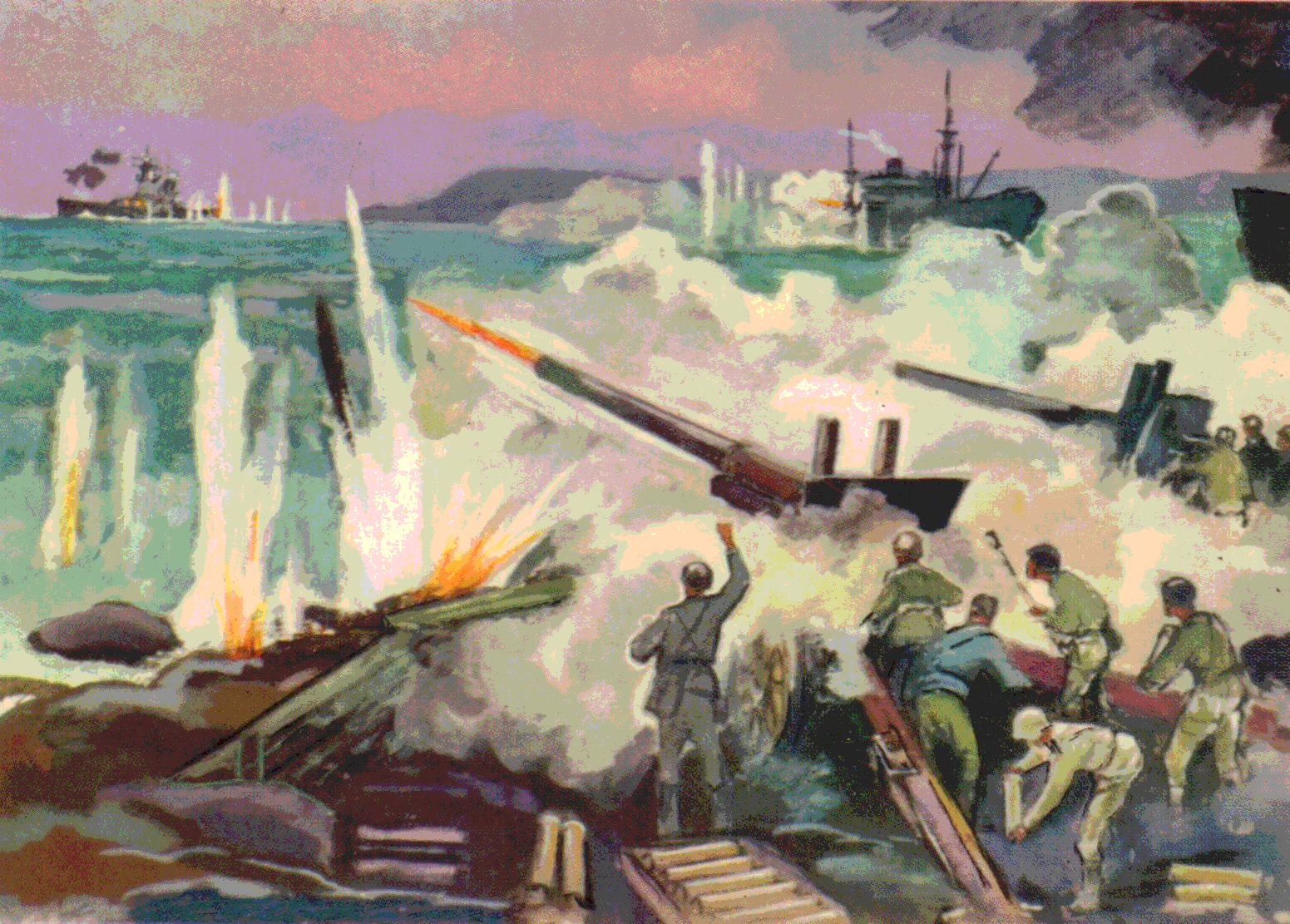 Оборона военно морских баз. Оборона порта Диксон 1942. Адмирал Шеер Диксон бой. Оборона Севастополя 1941-1942 матросы. Оборона Диксона 27 августа 1942.