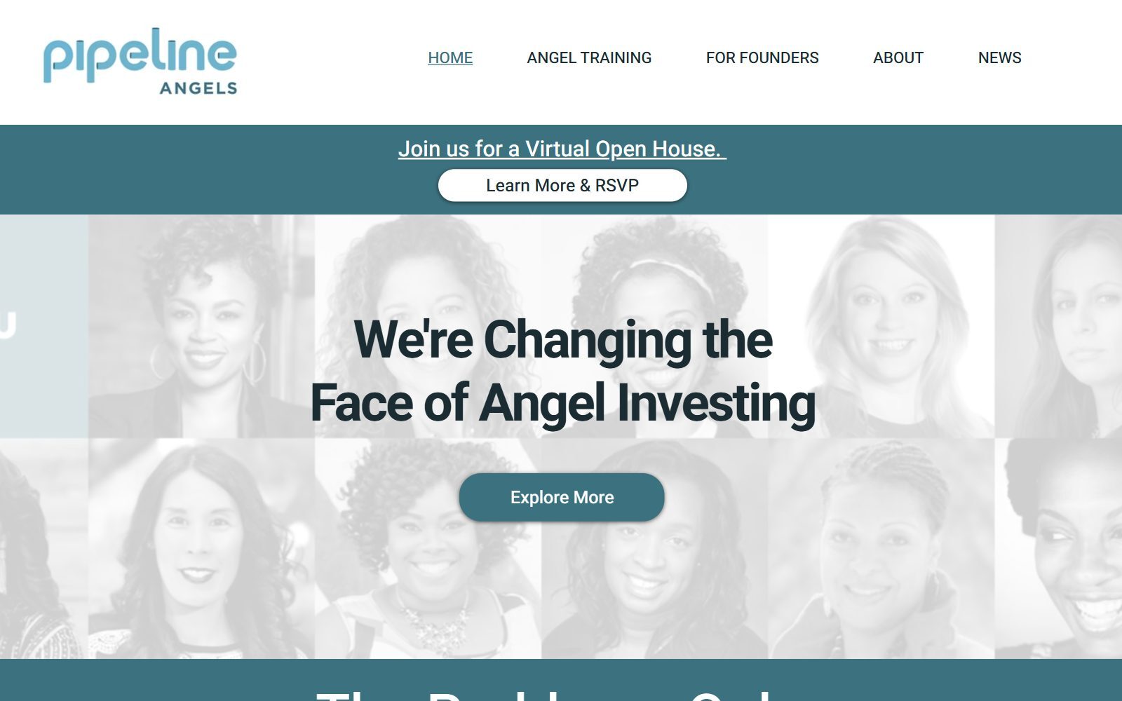 Pipeline Angels homepage screenshot (October 2026)