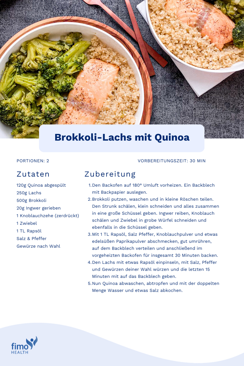 Brokkoli-Lachs mit Quinoa