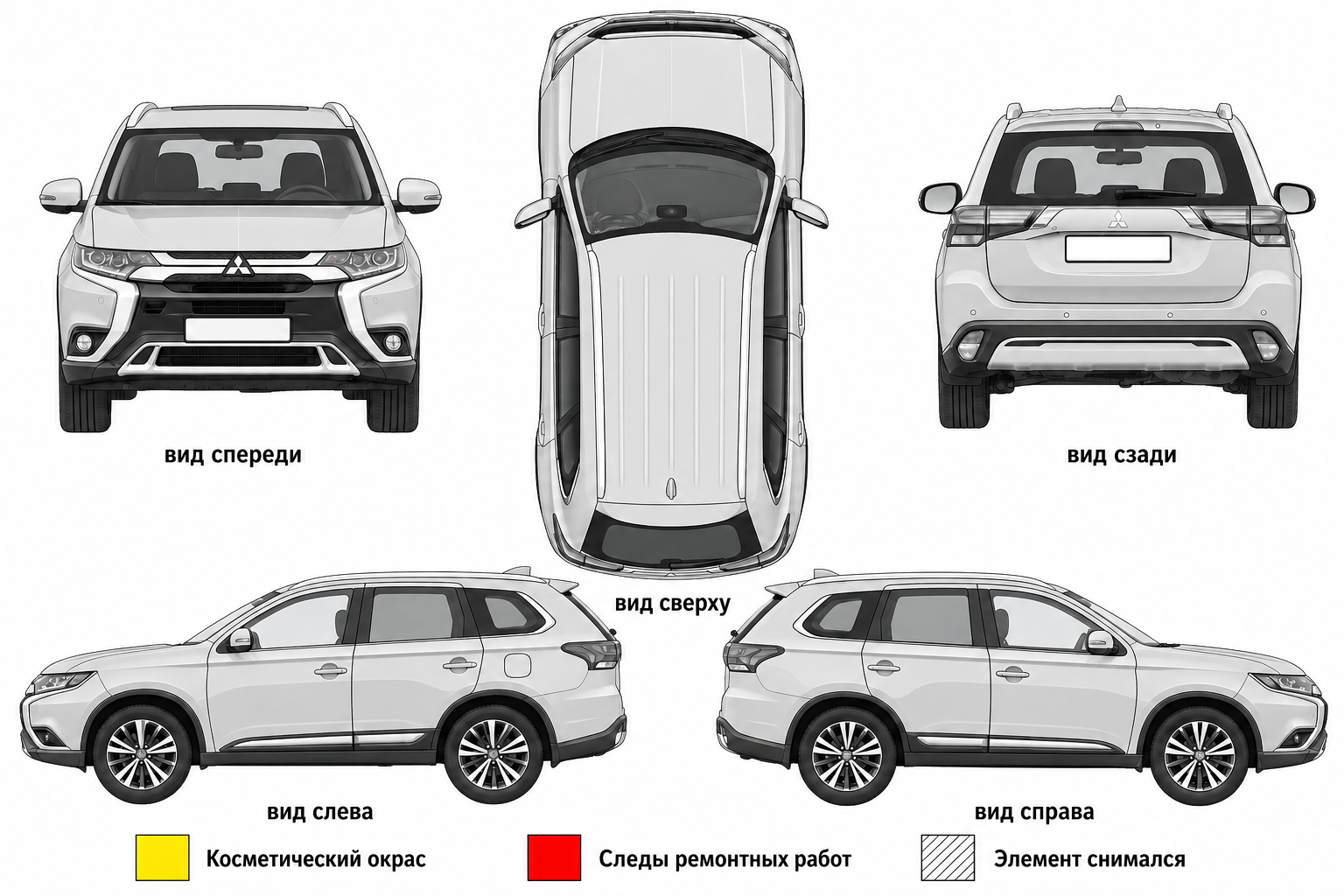 Карта ЛКП Mitsubishi Outlander