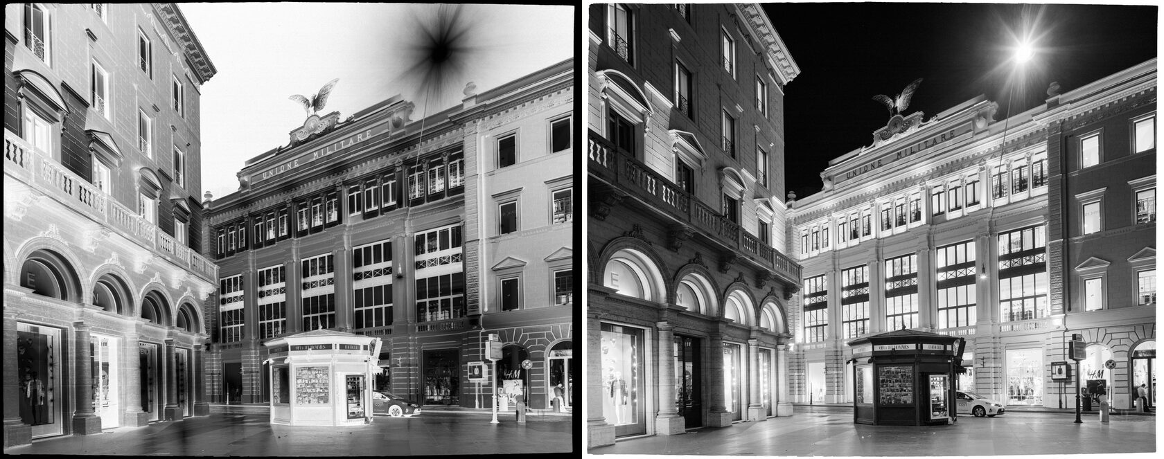 Piazza San Silvestro. Rome. 2014. BW Negative 4×5 inch.