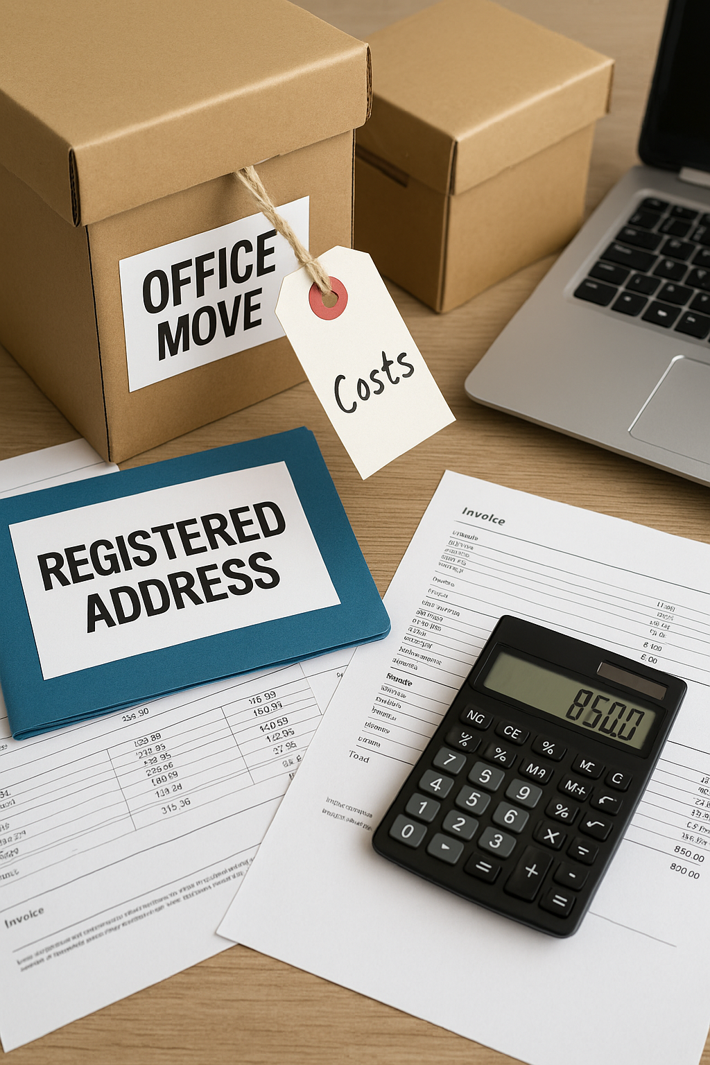 Business consultant calculating the costs of moving a registered office in Switzerland