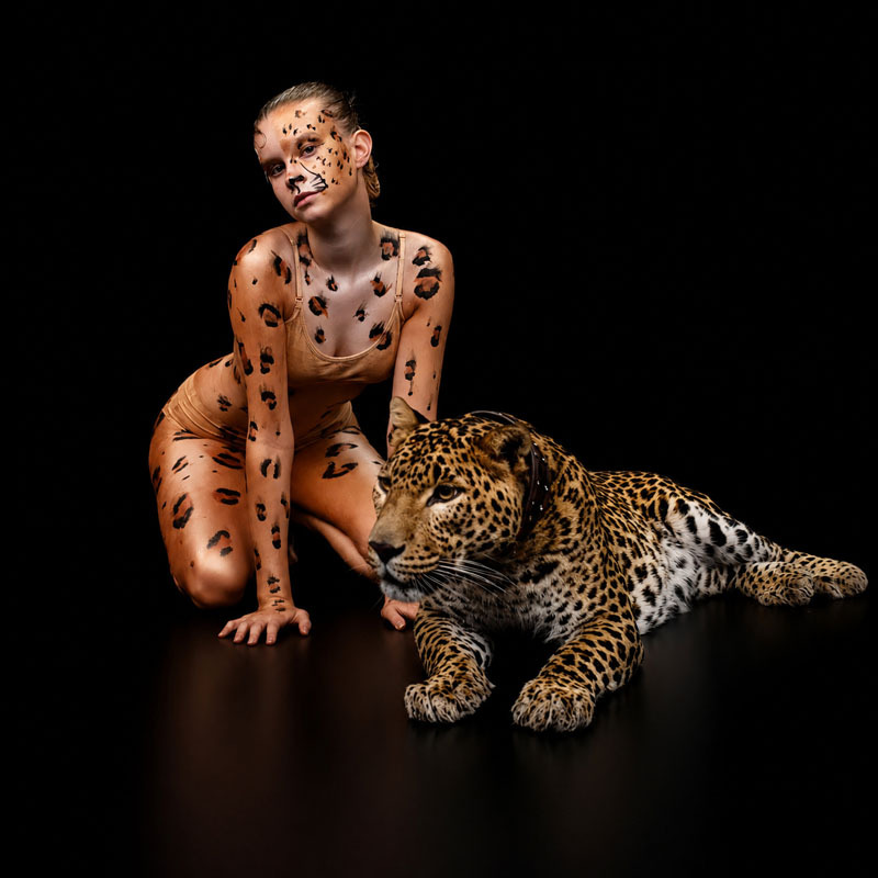 Creative body art for a photoshoot