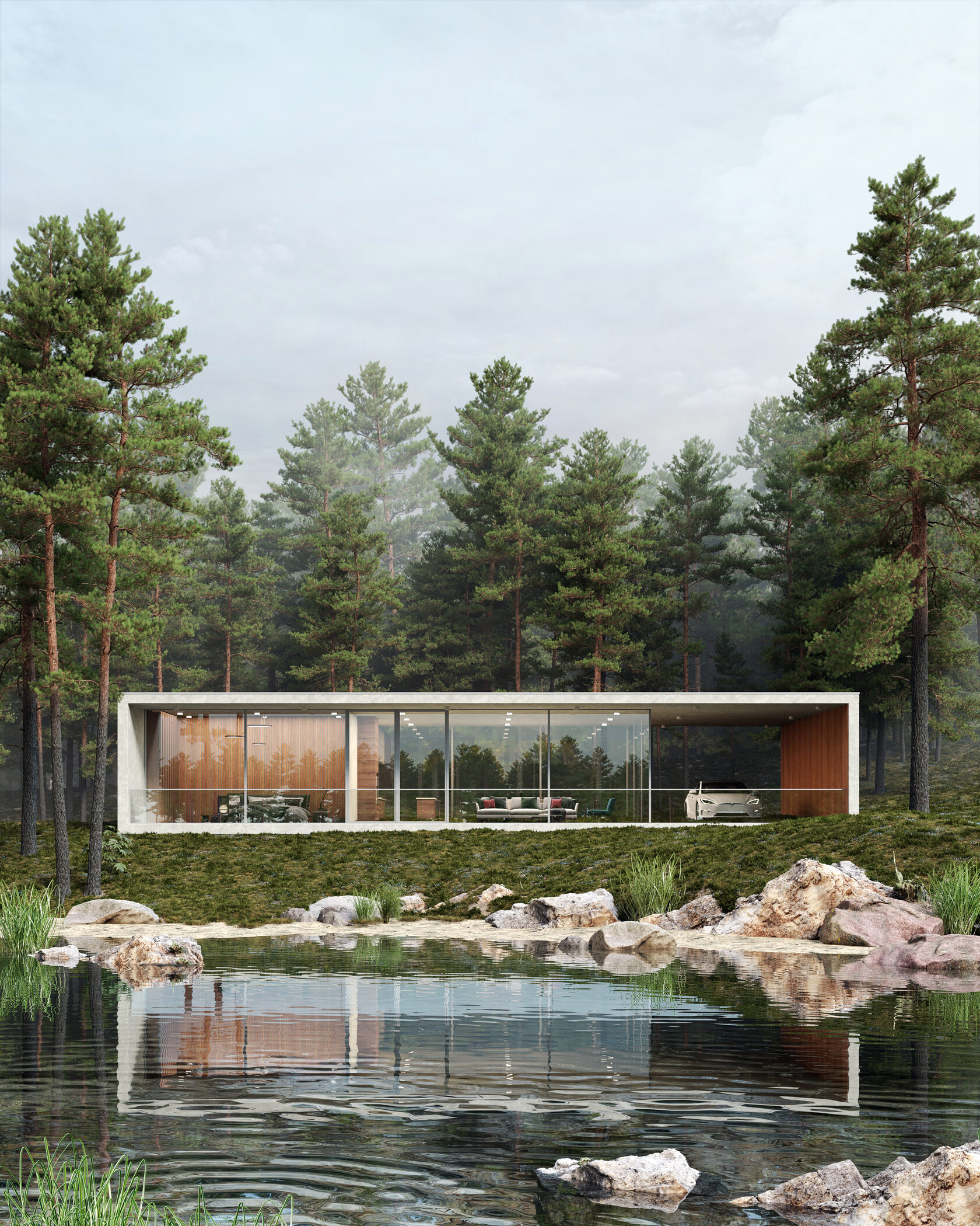 3д визуализация дома, 3д визуализация коттеджа, 3д визуализация виллы, архитектурная визуализация