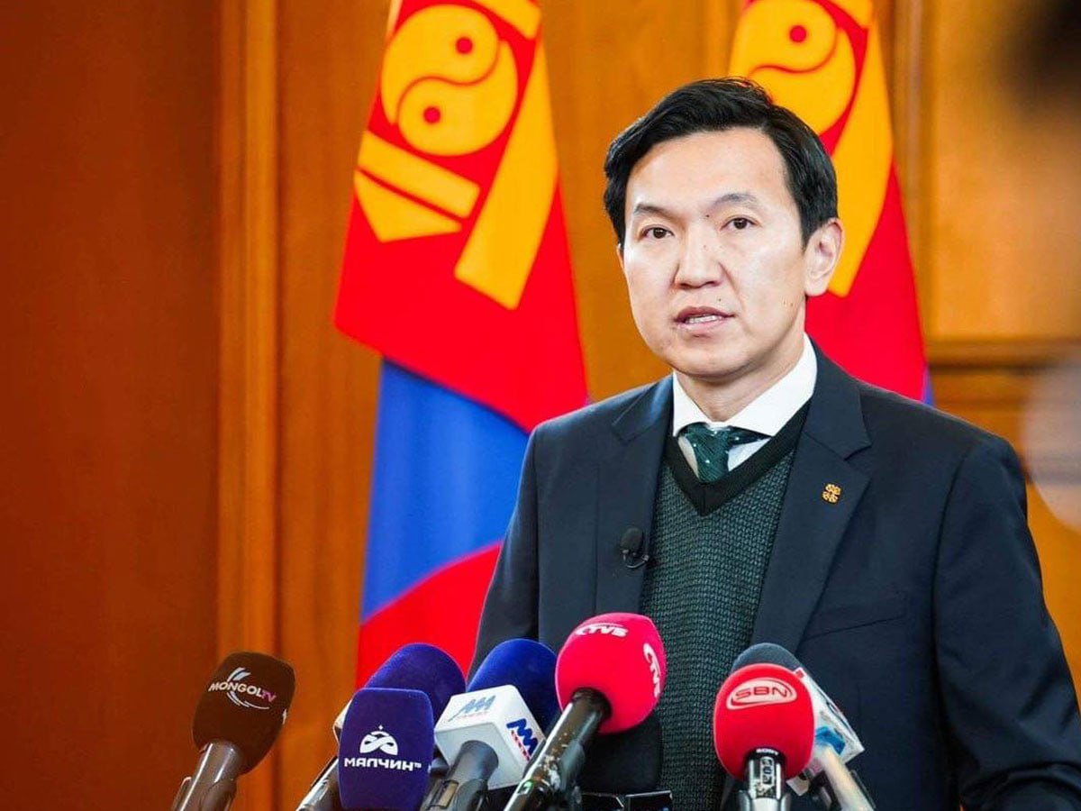 Mongolian minister talking about copper and coal export in May 2026