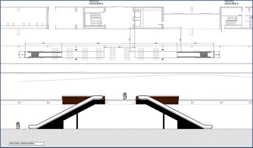 planos de ESCALERAS ESTACIÓN AUTOBUSES