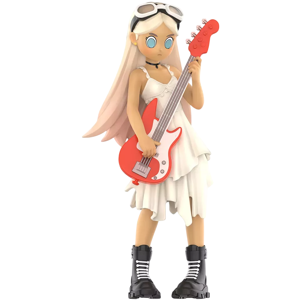 Pop Mart Peach Riot Ruse Up Poppy Baddie on Bass