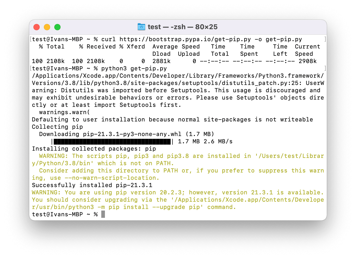 Installing the package manager