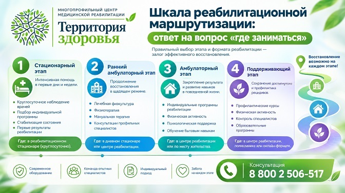 Шкала реабилитационной маршрутизации: ответ на вопрос «где заниматься»