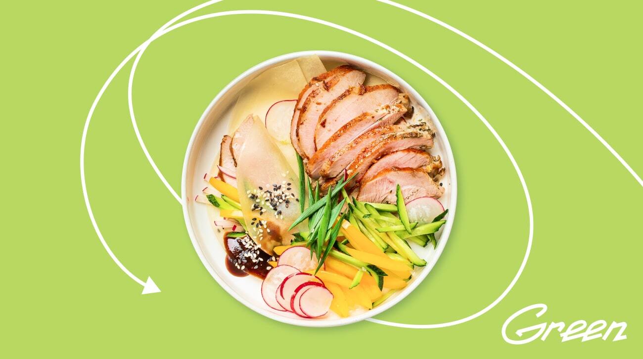 Индейка по-пекински с овощами