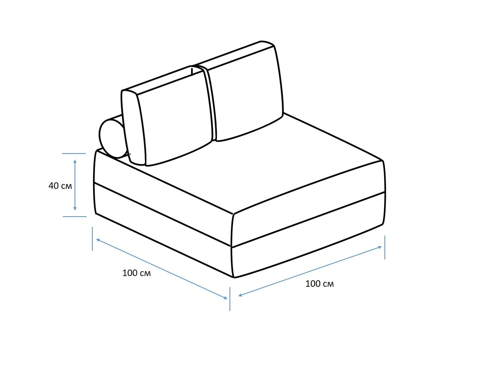 Выкройка бескаркасного дивана