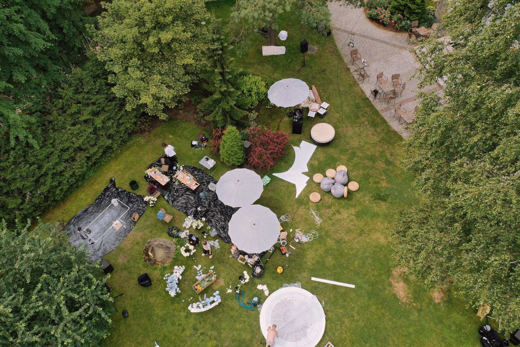 фотосъемка свадьбы с квадрокоптера