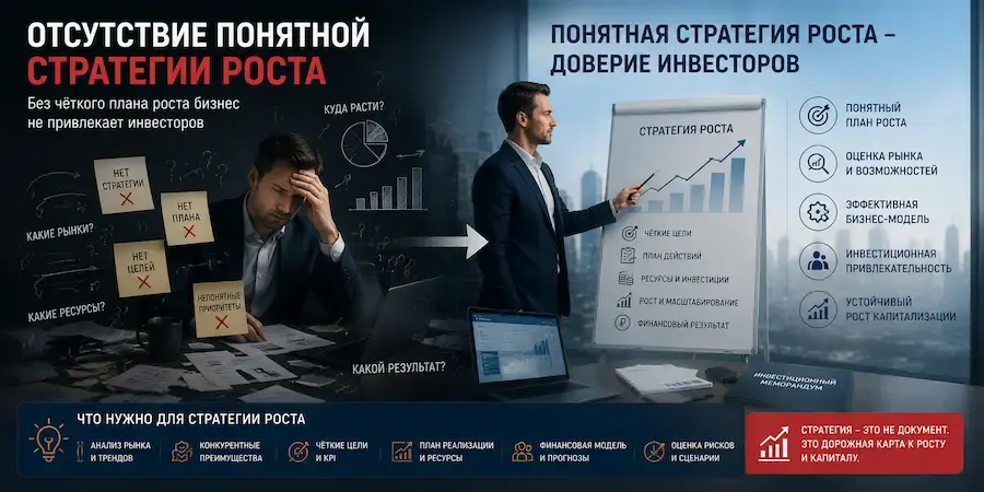 Два бизнесмена: один со стратегией роста, другой - без