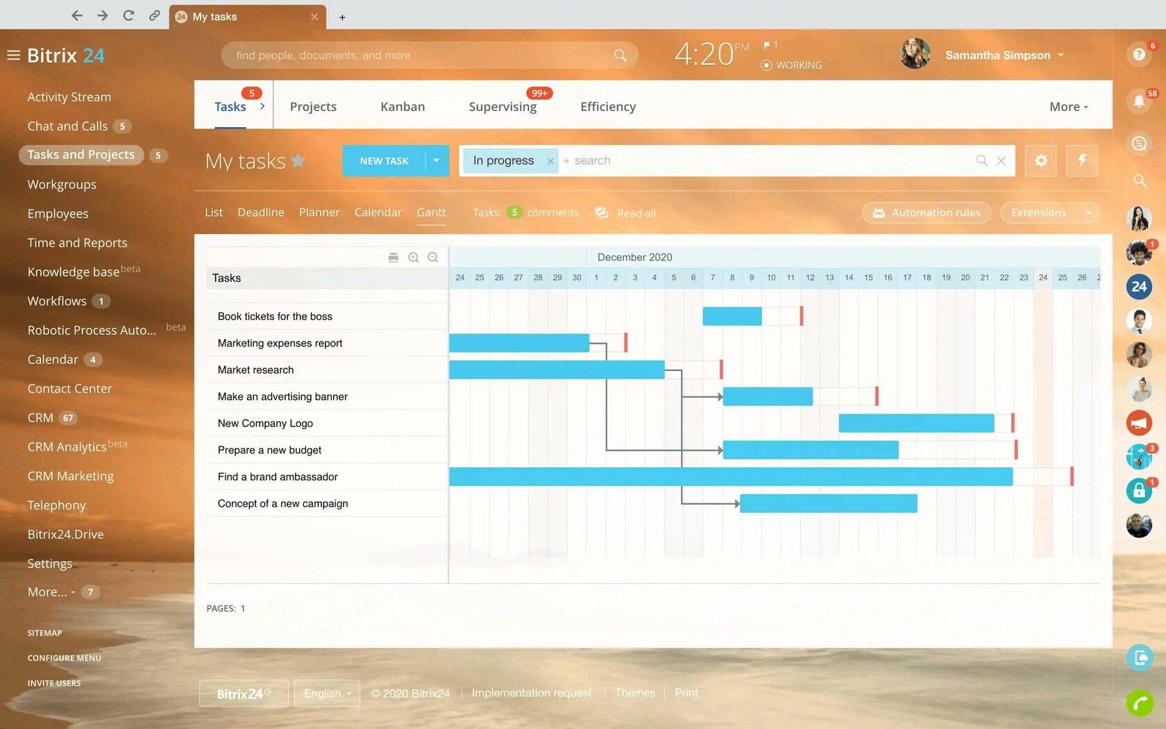 Task 24. ERP bitrix24. Битрикс ERP. Project start.