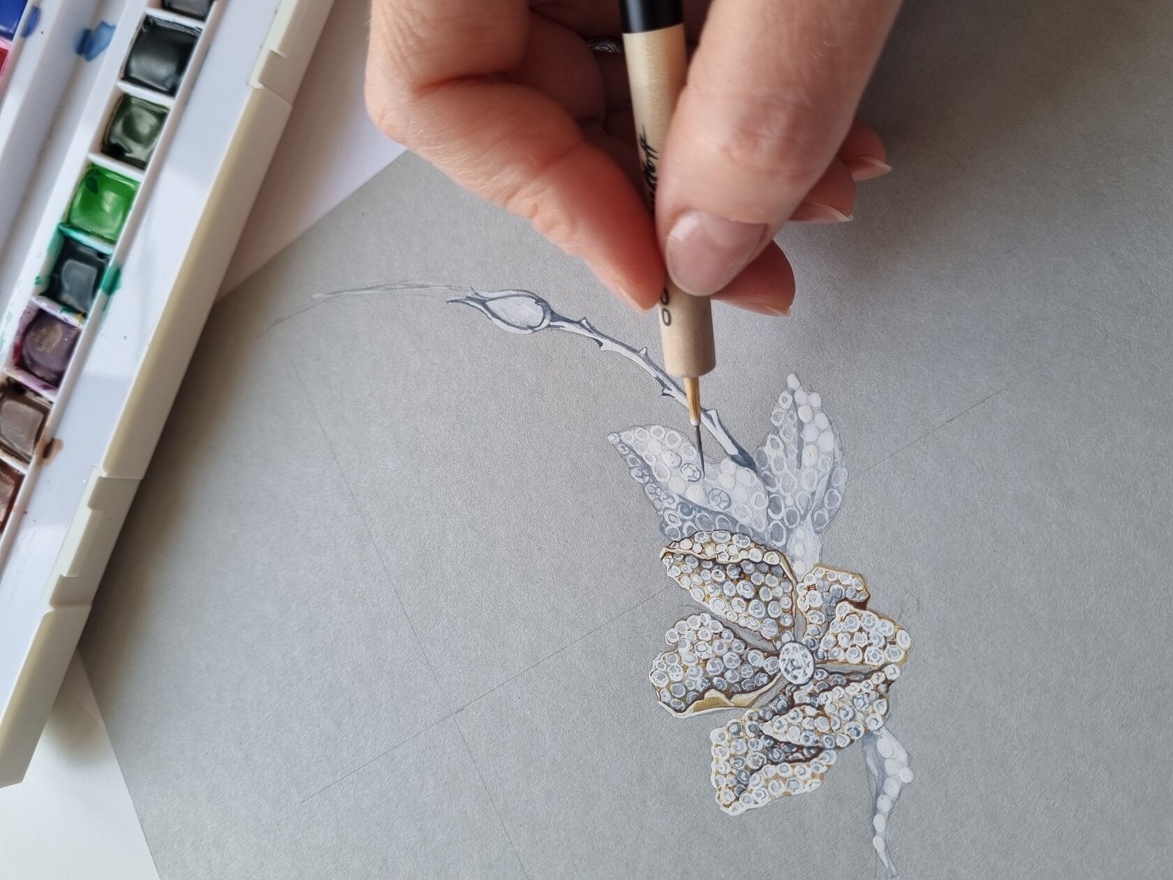 Detailed sketching process