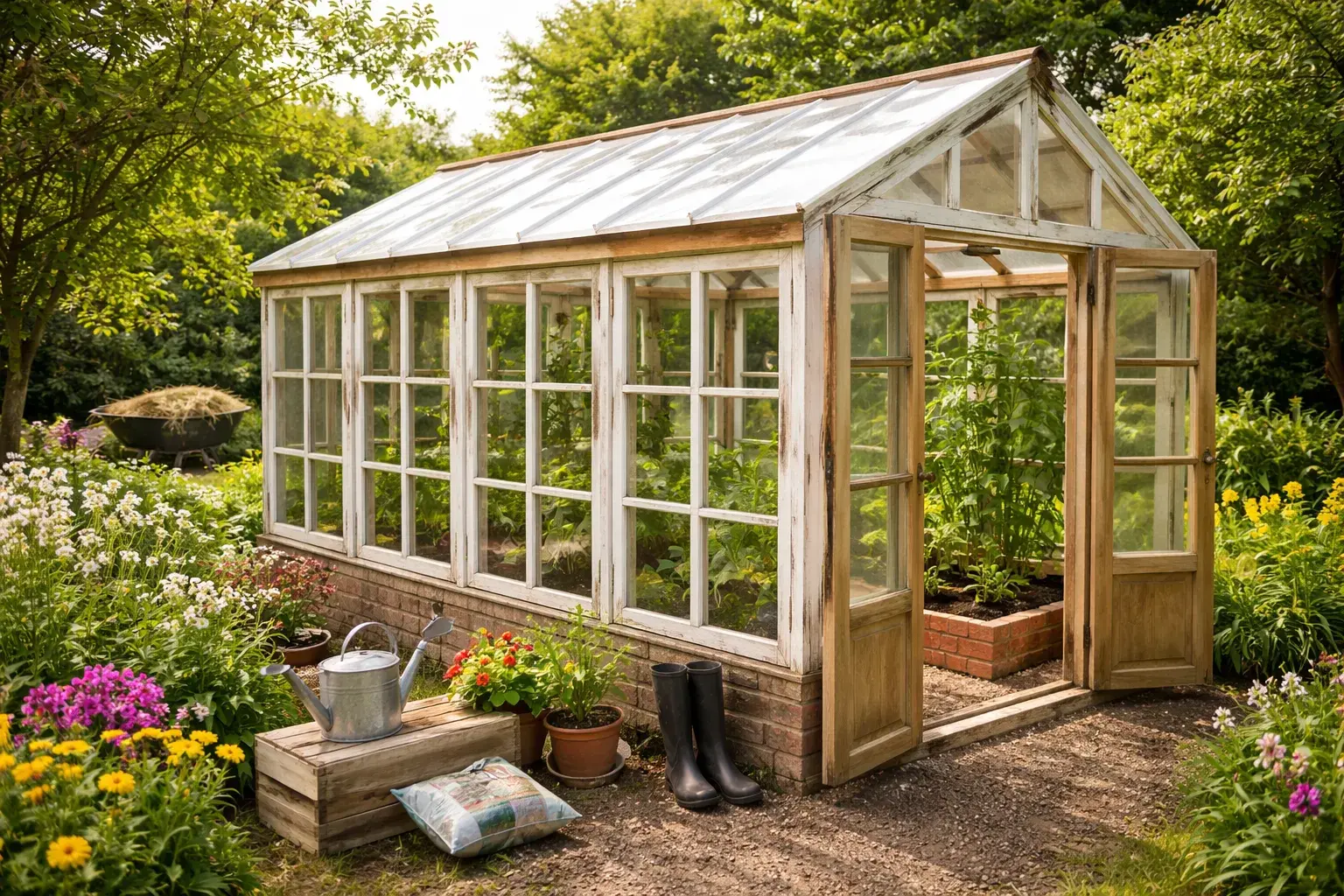 Теплица из оконных рам своими руками