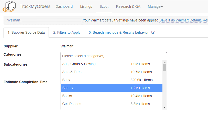 Walmart's beauty category has more than 1.2 mln items in TrackMyOrders database