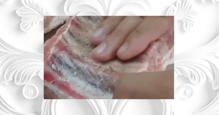 Приготовление мясного «пенька» из ребрышек с картошкой: шаг 2