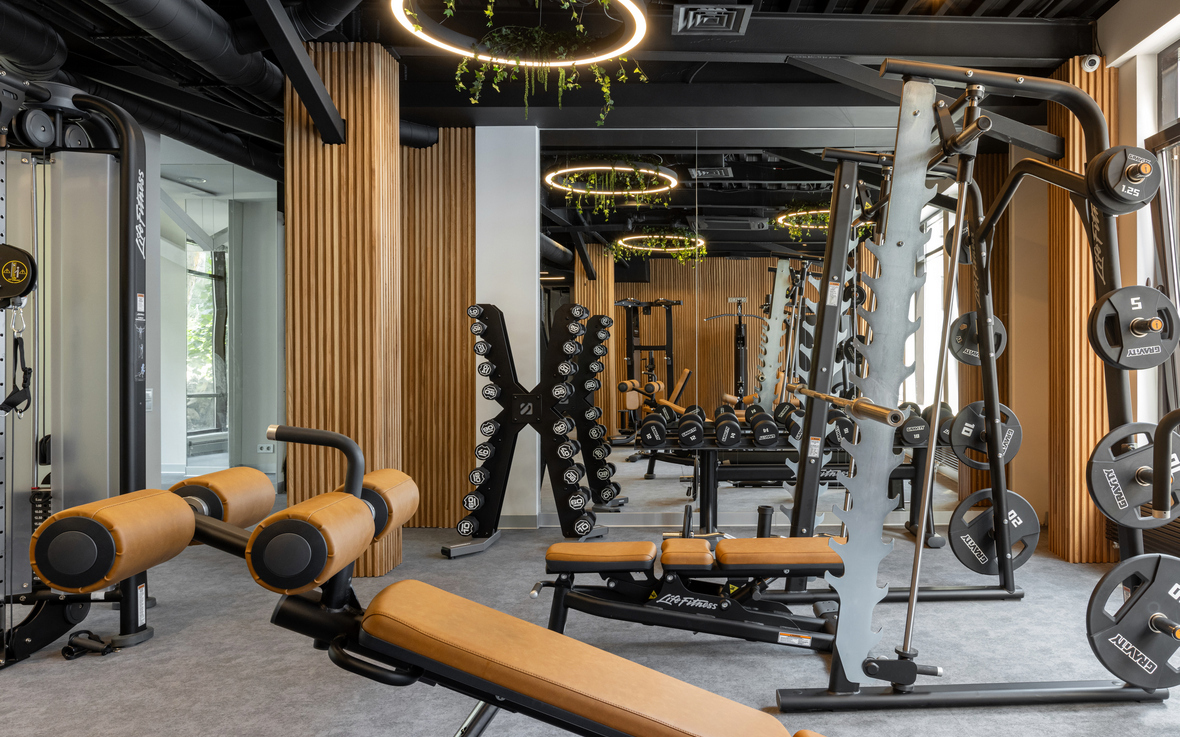 APXPLAN. Дизайн тренажерного зала отеля MediSPA